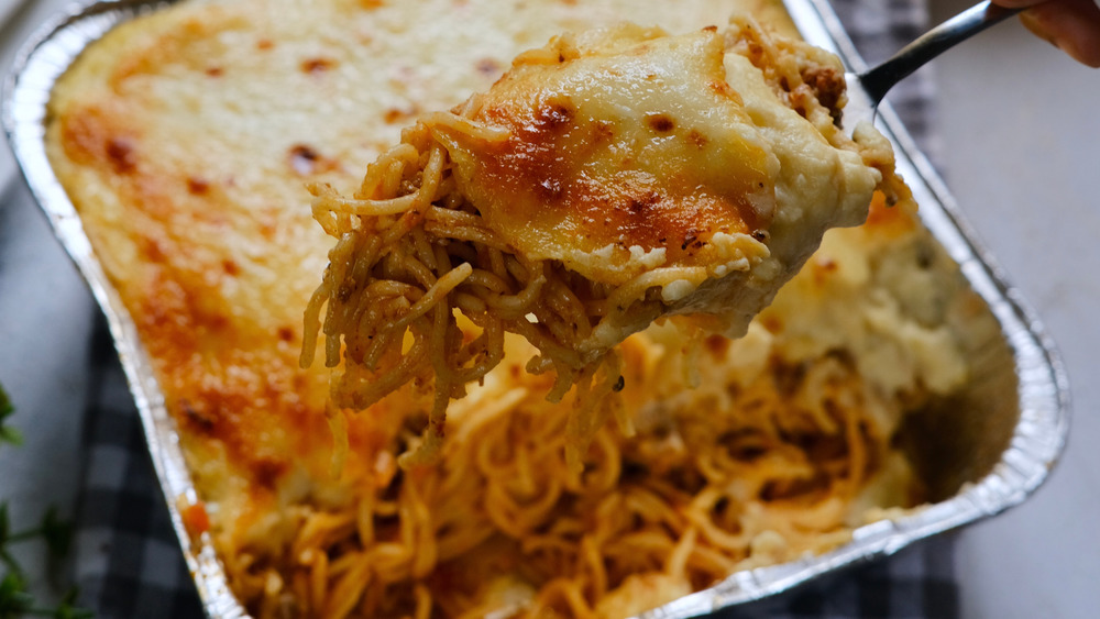 Baked spaghetti casserole