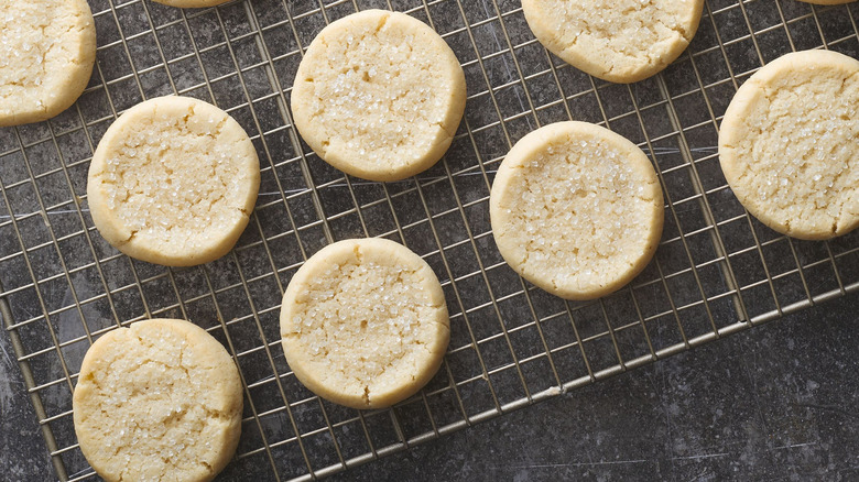 sugar cookies on wire rack