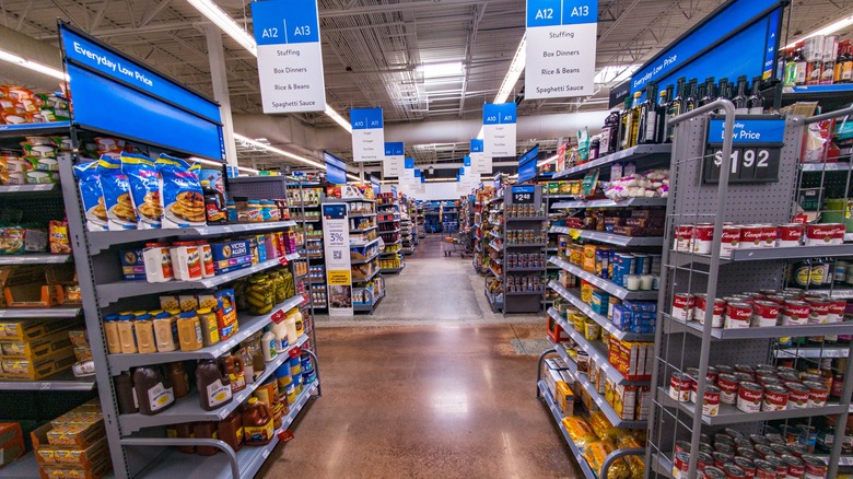 Walmart shopping aisles