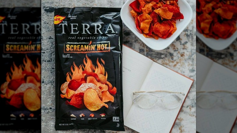 Terra Screamin Hot chips bag and bowl