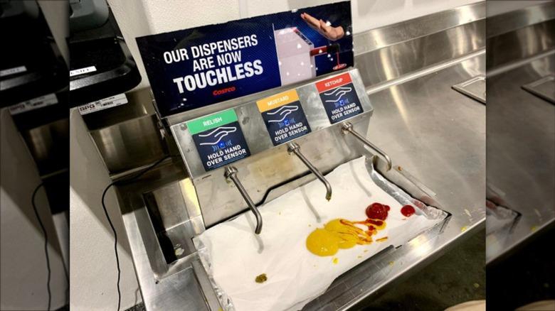 Costco touchless condiment dispenser