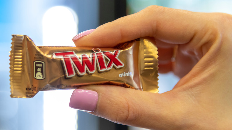 Miniature Twix bar