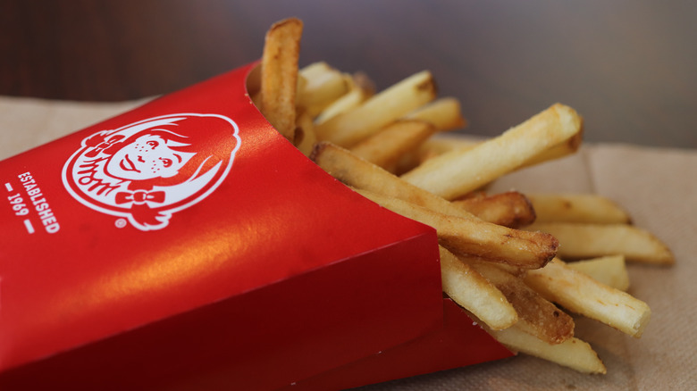 Wendy's fries in container