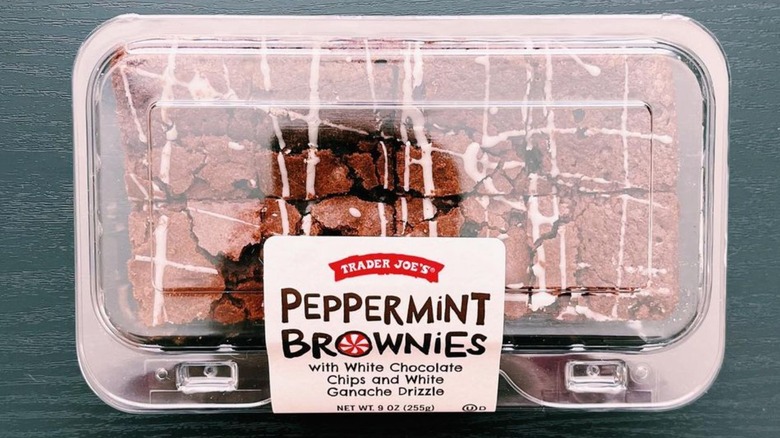 A package of Trader Joe's Peppermint Brownies.