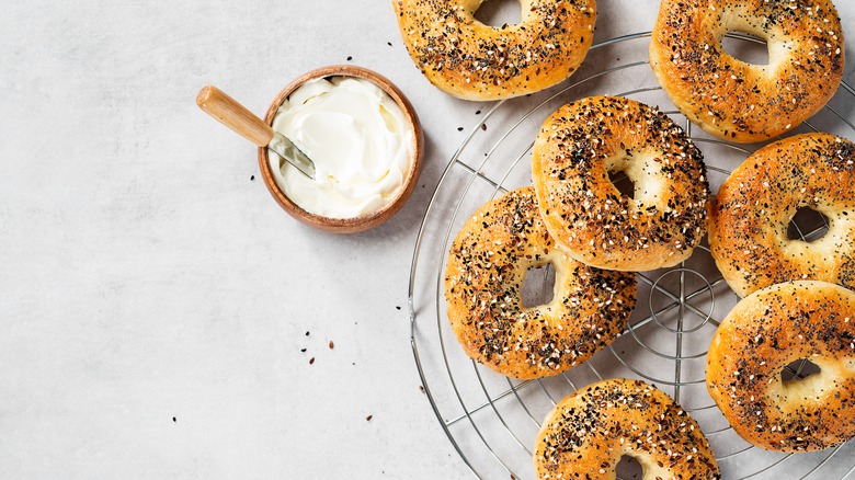 Bagels and cream cheese