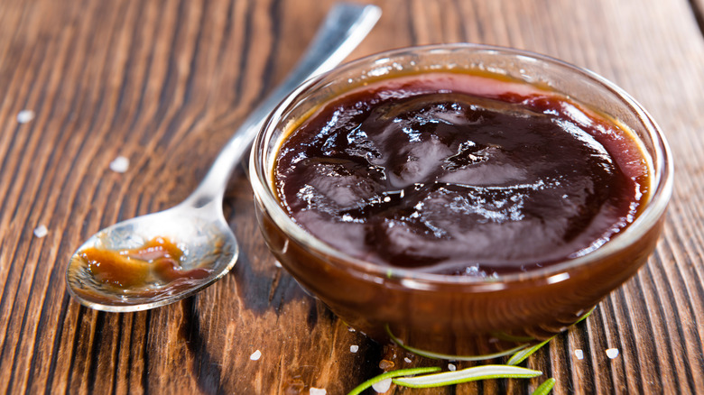 small bowl of BBQ sauce