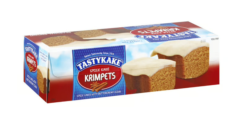 Tastykake Spice Kake Krimpets on a white background