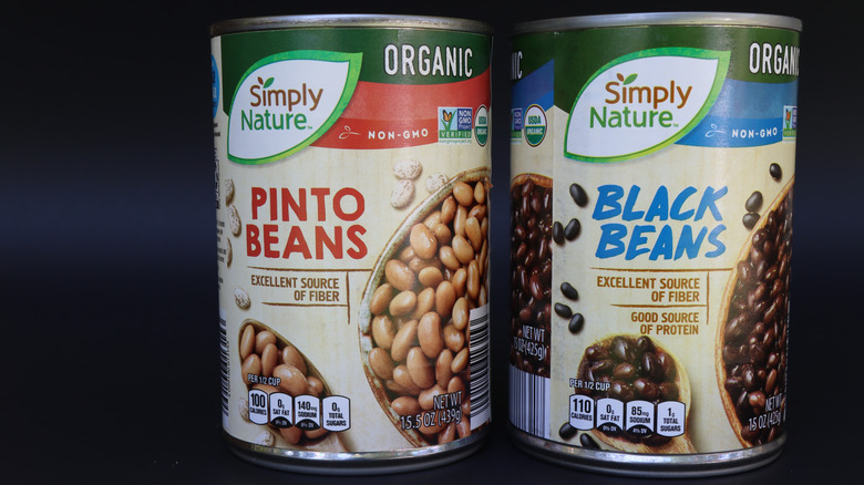 Cans of Simply Nature beans