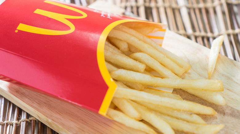 a sleeve of McDonald's French fries