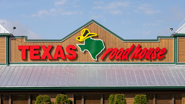Texas Roadhouse marquee with sign