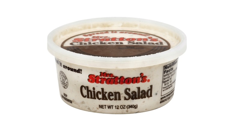 Mrs. Stratton's chicken salad container