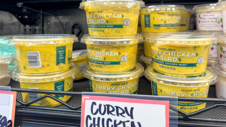 Trader Joe's Curry Chicken Salad on shelf