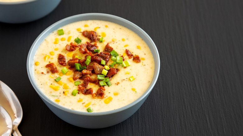 bowl of corn chowder