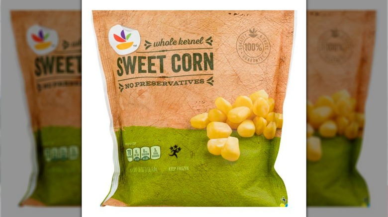 bag of frozen corn