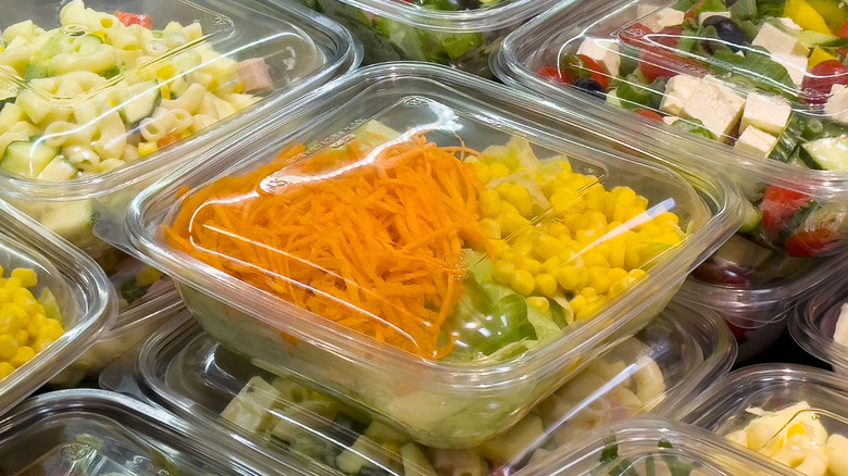 packaged salad with corn