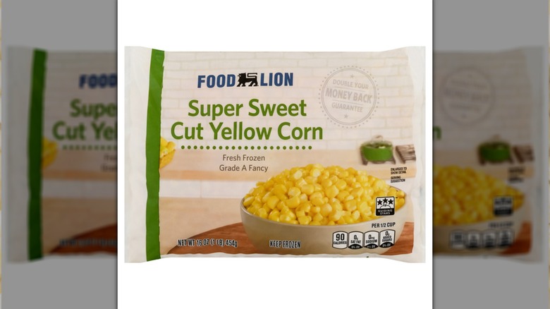 bag of frozen sweet corn