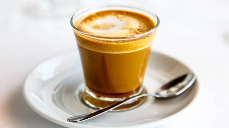 A cortado coffee