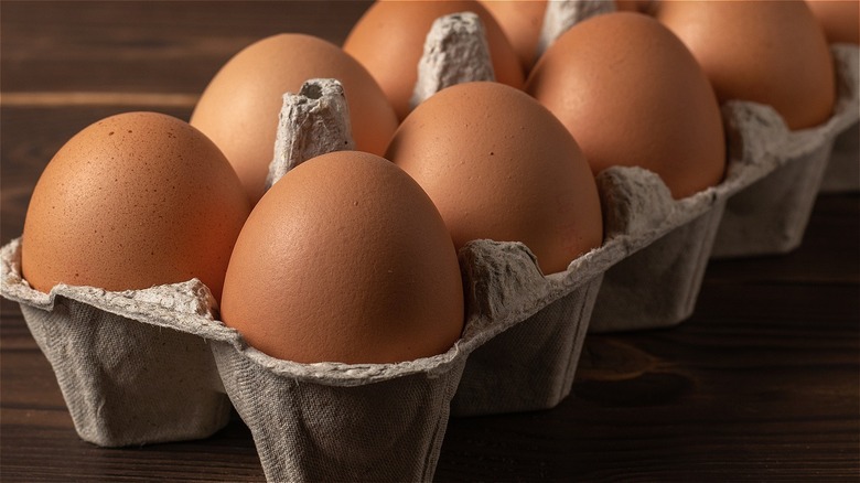 Eggs in carton