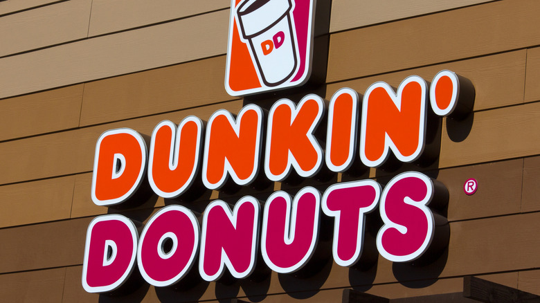 Dunkin' Donuts sign outside a store