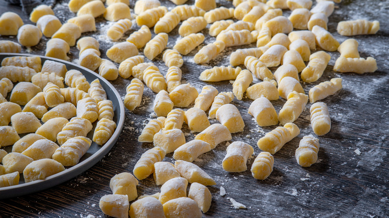 Gnocchi on a table