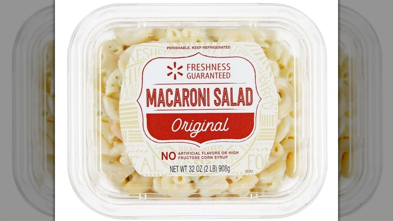 Package of Freshness Guaranteed macaroni salad from Walmart
