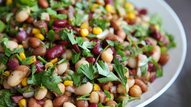 a bowl of bean salad