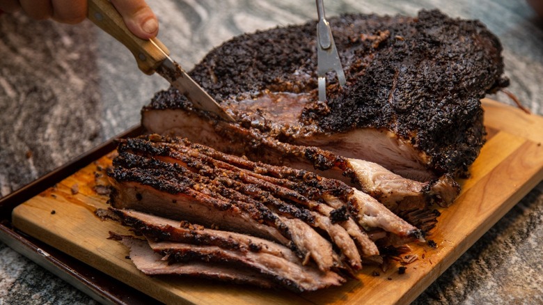 Slow cooked beef brisket 