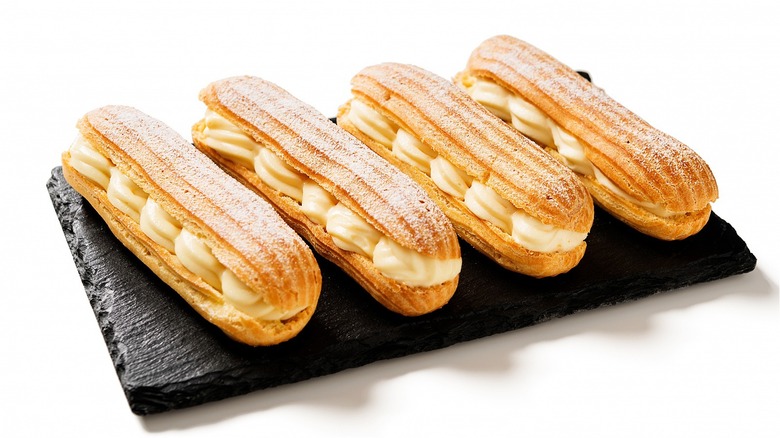 Four Eclairs Cream Sugar