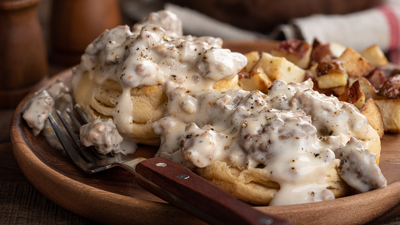 biscuits and sausage gravy