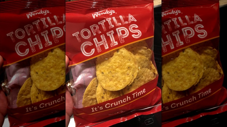 Bag of Wendy's brand tortilla chips