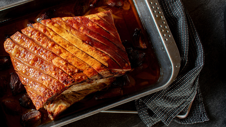 Roast pork belly