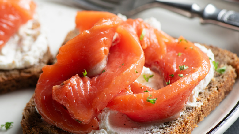 salmon on toast