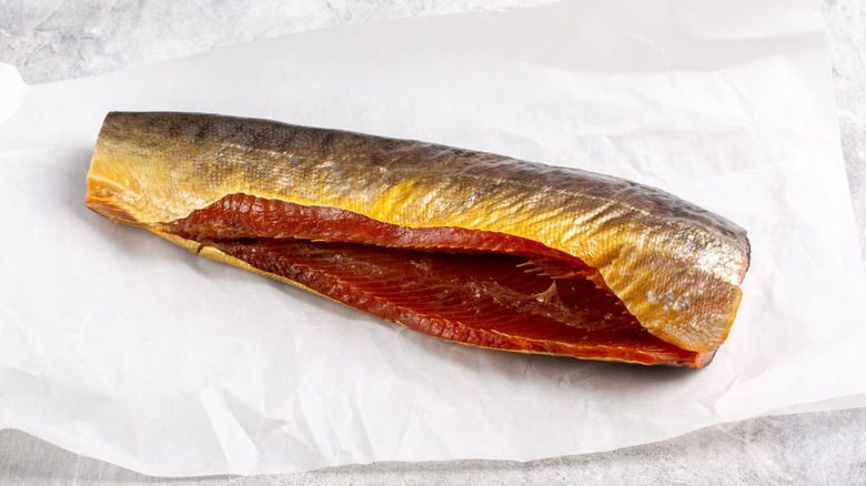 smoked pink salmon fillet
