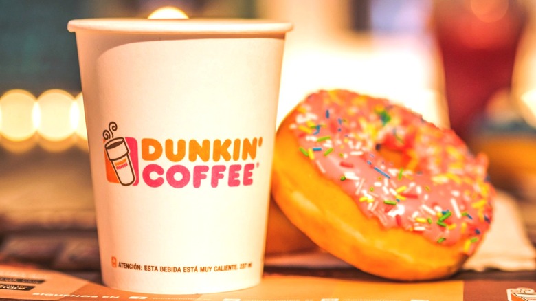 Dunkin Donuts coffee and donut