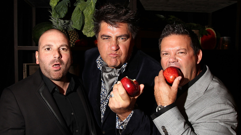 Judges from MasterChef Australia eating