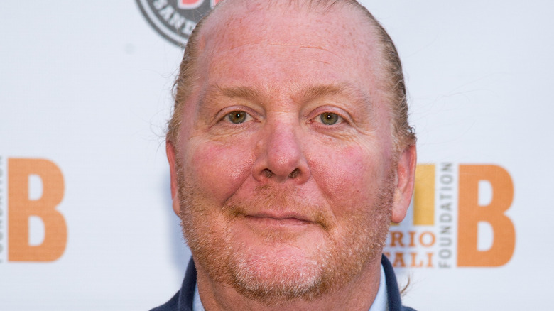 Mario Batali with faint smile