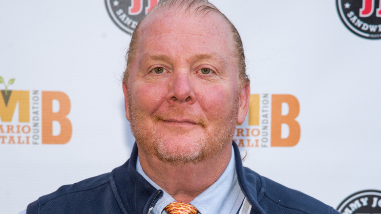 Mario Batali with faint smile