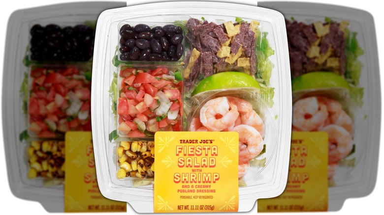 Prepared salad with shrimp from Trader Joe's, one of several items implicated in the recent salmonella outbreak.