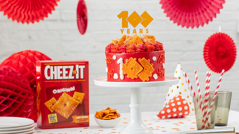 Cheez-It centennial celebration cake