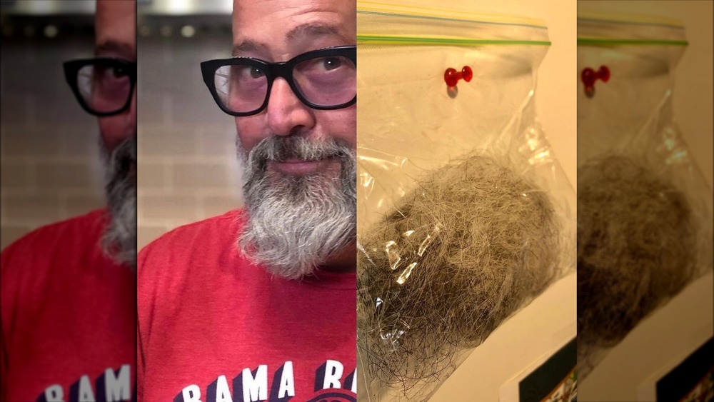 Chef Andrew Zimmern shaved beard