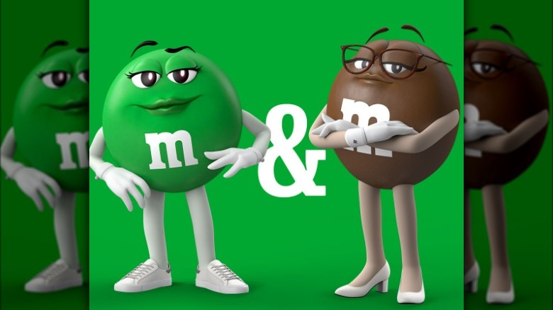 Green and brown M&M's