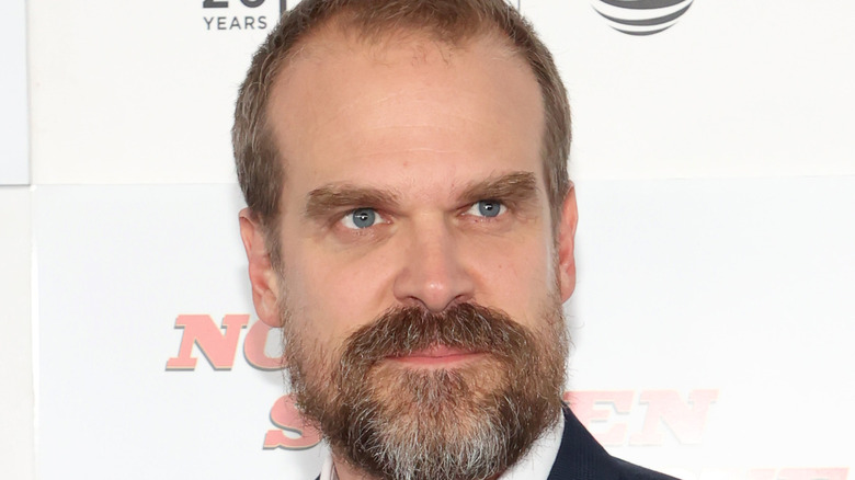 David Harbour in a suit 