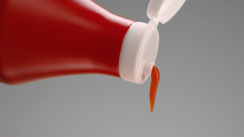 Red ketchup bottle