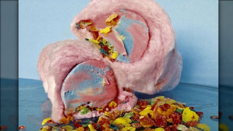 A rainbow cloud roll from the state fair