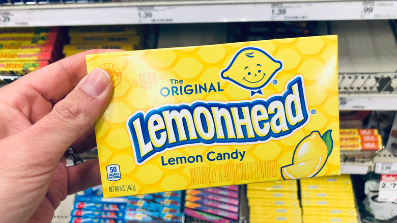 Box of Lemonhead Lemon Candy