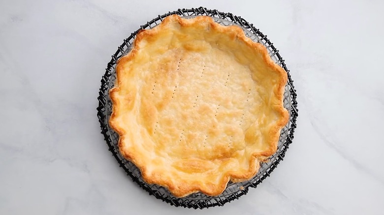Blind-baked pie crust