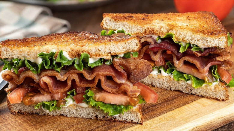 Two slices of BLT 