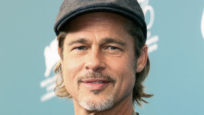 Brad Pitt wearing a hat