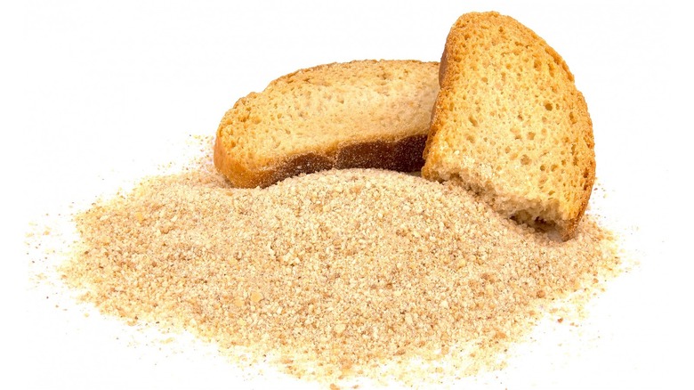 Crumbled hard bread 