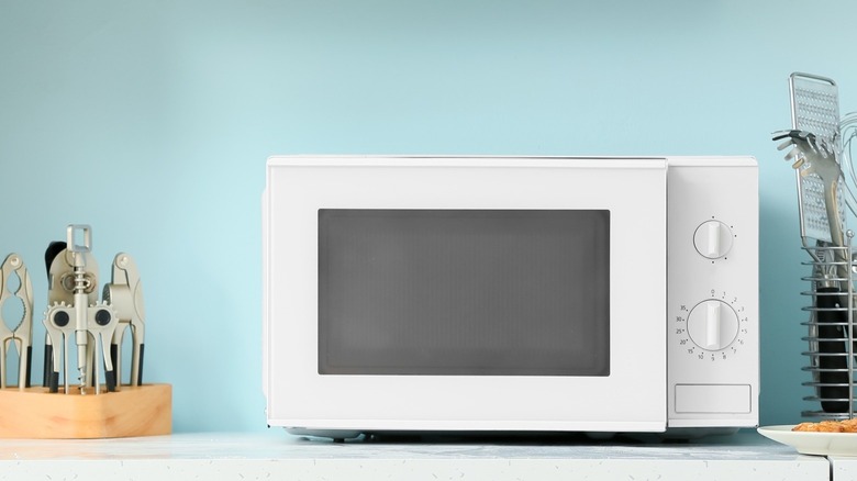 white microwave